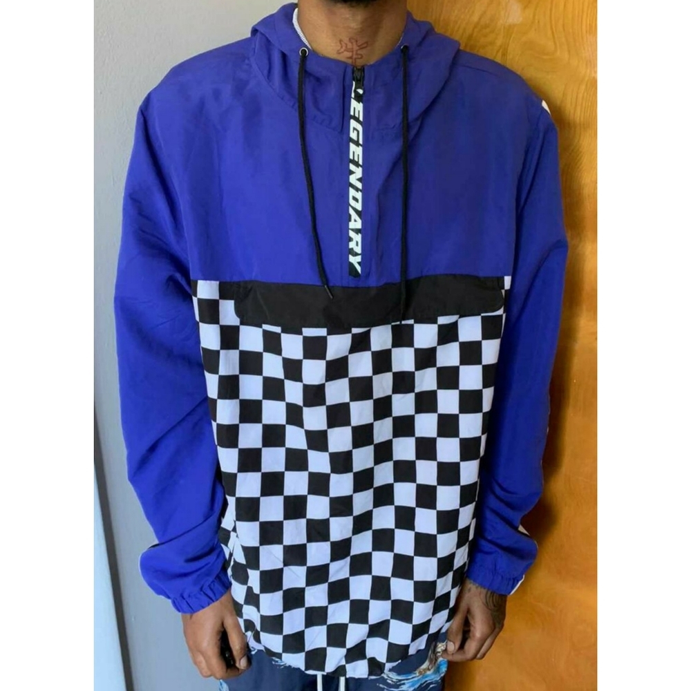 Blue Checkerboard Carbon Jacket